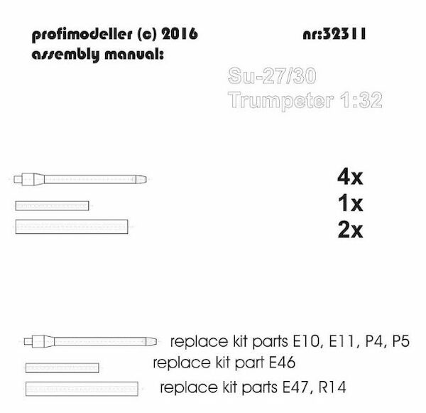 Suchoi Su27/30 flanker Dynamic pressure sensors (4x) 32311