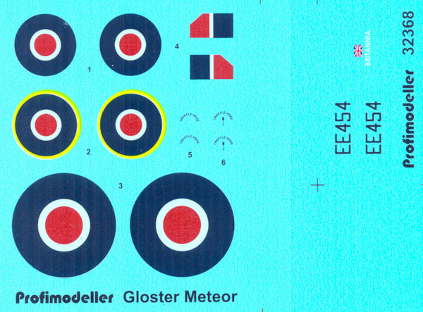 Gloster Meteor MKIV   EE454 "Britannia"  decals  32368