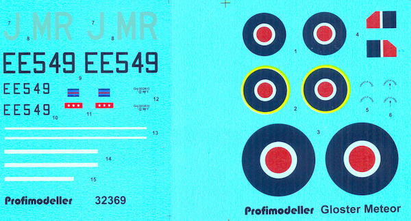 Gloster Meteor MKIV EE549  decals  32369