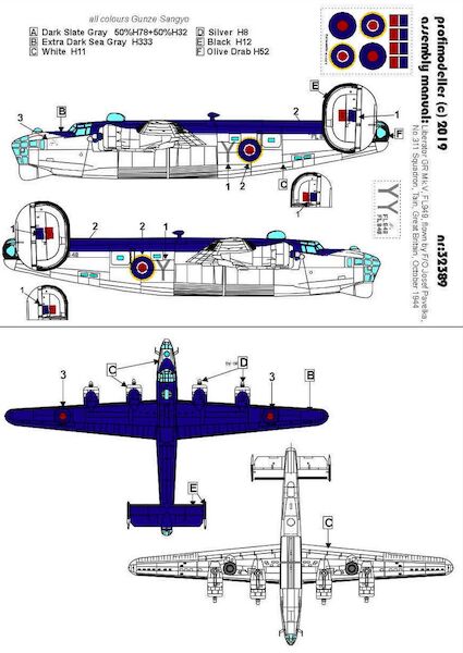 Conslidated B24 Liberator (FL949 "Josef Pavelka" 311sq (Czech) RAF)  32389