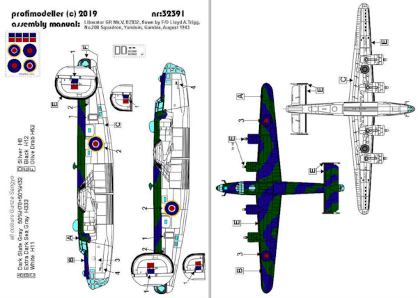 Conslidated B24 Liberator BZ832 "Lloyd A. Trigg" 311sq (Czech) RAF)  32391