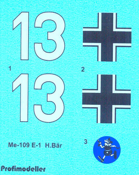 Heinz Bär: Messerschmitt BF109E-1  32447
