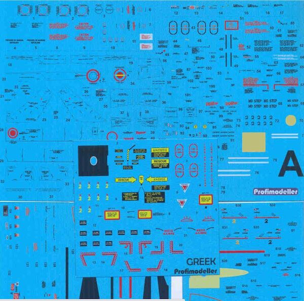 Lockheed TF/F104 Starfighter stencils - Greece  32473