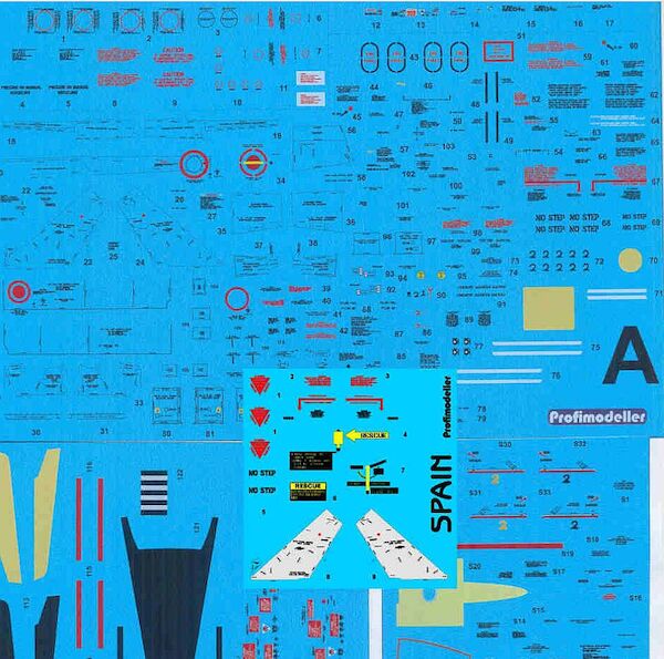 Lockheed TF/F104 Starfighter stencils - Spain 32478