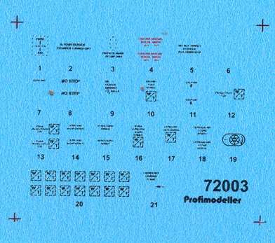 Hawker Hurricane Stencils  72003