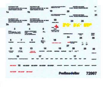Curtiss P40 Warhawk Stencils 72007