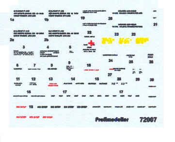 Curtiss P40 Warhawk Stencils  72007