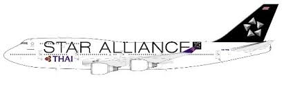 Boeing 747-400 (Thai Airways HS-TGW "Star Alliance": ) PPP2-HSTGW