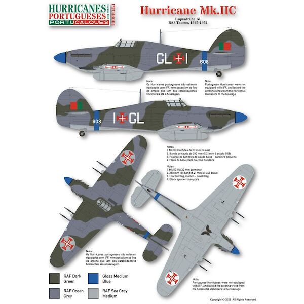 Hurricane Mk.IIB/C  (Portugese AF)  PTC48001