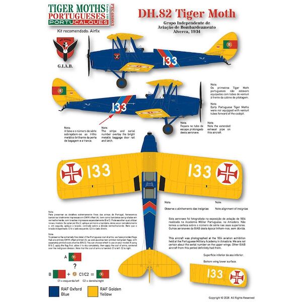 DH.82 Tiger Moth   (Portugese AF)  PTC48003