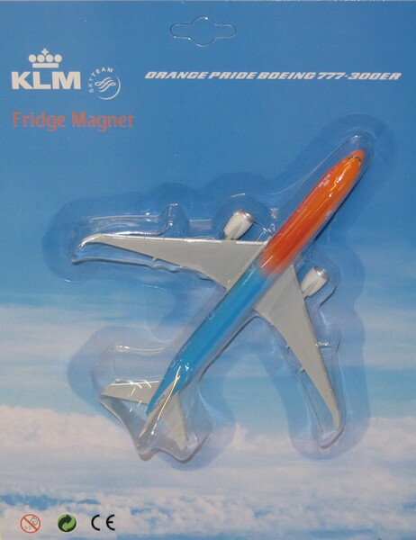 Fridge Magnet: Boeing 777-300ER KLM Orange Pride 223250