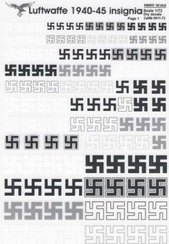 Luftwaffe 1940-1945 Insignia part 1: Swastica 0011-72