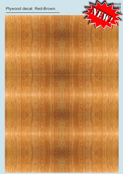 Plywood decal Red-Brown PRS-CAMO-032