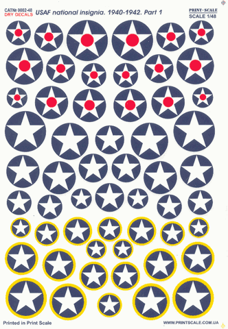 USAF National Insignia 1940-1942 Part I  0002-48