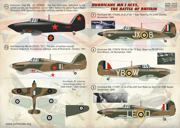 Hawker Hurricane (RAF, Soviet AF, Belgian AF) PRS144-016
