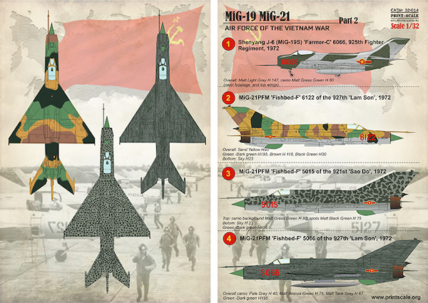 Air Force of Vietnam : Mikoyan MiG19, MiG21  PRS32-014