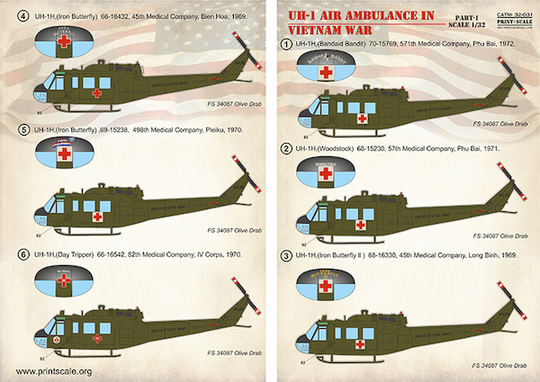 Bell UH1 Huey Air Ambulance in Vietnam War Part 1 PRS32-031