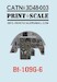 Messerschmitt BF109G-6 (Early) Instrument panel PRS3D48-003