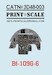 Messerschmitt BF109G-6 (Early) Instrument panel PRS3D48-003