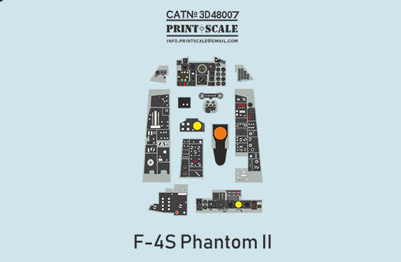 F4S Phantom Instrument and side panels PRS3D48-007