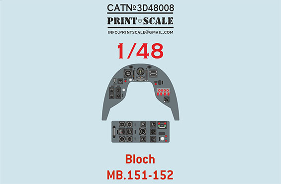 Bloch MD151-152 Instrument panel (Dora Wings) PRS3D48-008