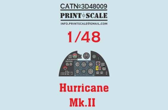 Hawker Hurricane Instrument panel  PRS3D48-009