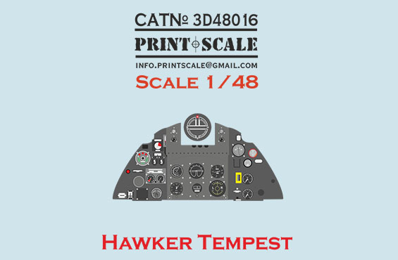 Hawker Tempest Instrument panel PRS3D48-016