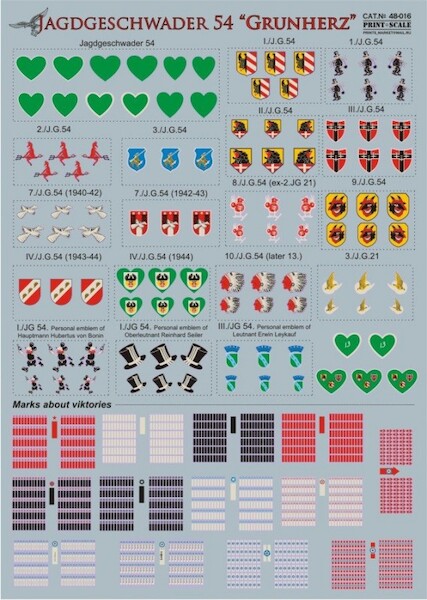 Jagdgeschwader 54 Grunherz  PRS48-016