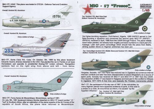 Mikoyan MiG17 "Fresco" PArt 2  PRS48-017
