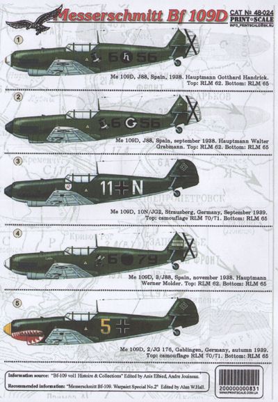 Messerschmitt BF109D  PRS48-024