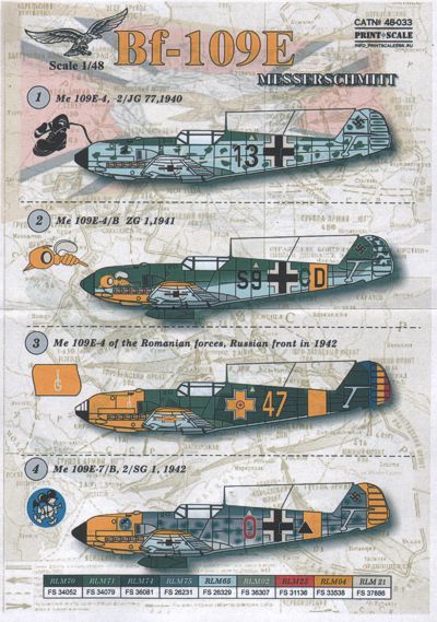 Messerschmitt BF109E Part 2  PRS48-033