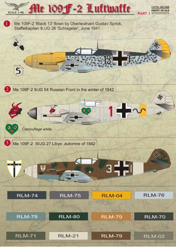 Messerschmitt BF109F-2 (Luftwaffe) part 1 PRS48-048
