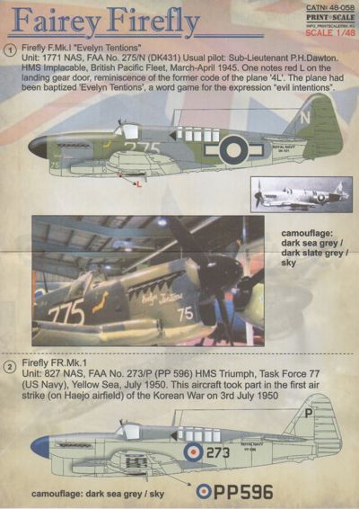 Fairey Firefly F Mk.I / FR Mk.I PRS48-058