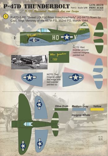 Republic P-47D Thunderbolt Razorback Aces over Europe Part 2  PRS48-078