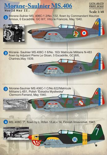 Morane-Saulnier MS.406 (French AF, Finnish AF)  PRS48-079