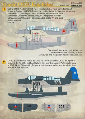 Vought OS2U Kingfisher (US Navy, USSR, Royal Navy, Chilean Navy) PRS48-080