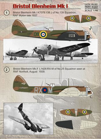 Bristol Blenheim MK1 (RAF, Finnish AF) PRS48-081