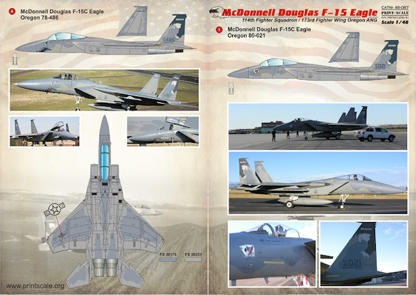 McDonnell Douglas F15 Eagle (114FS/173FG Oregon ANG)  PRS48-087