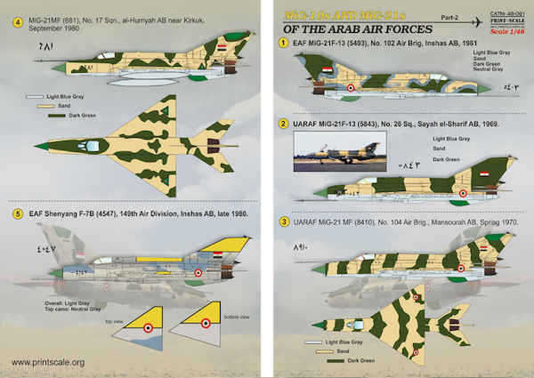 MiG19's and MiG21's of the Arab Air Forces part 2 PRS48-091