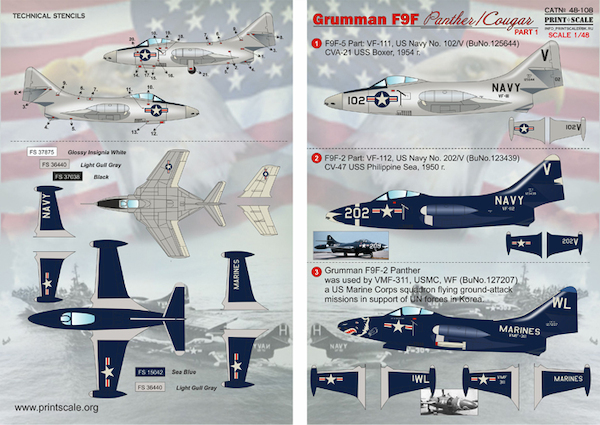 Grumman F9F Panther / Cougar part 1  PRS48-108