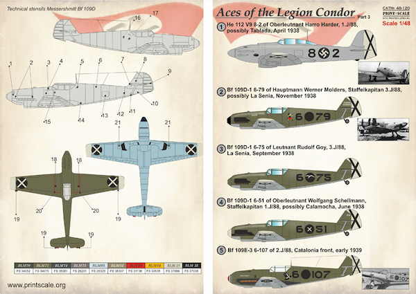 Aces of legion Condor prt 3 - Heinkel He112 and BF109D  PRS48-120