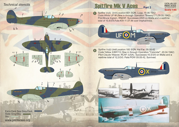 Malta Spitfire MKV Aces Part 2  PRS48-123