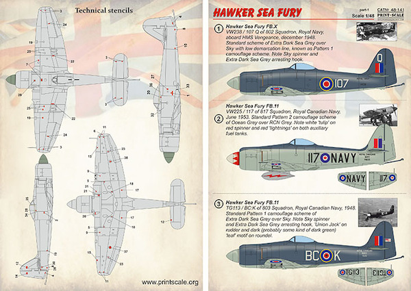 Hawker Sea Fury Part 1 (Royal Navy, RCN)  PRS48-141