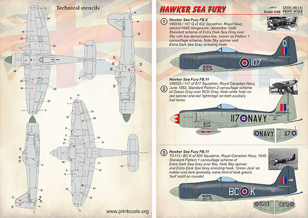 Hawker Sea Fury Part 1 (Royal Navy, RCN) PRS48-141
