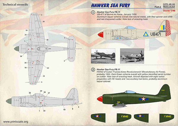Hawker Sea Fury Part 2 (Burma, Cuba, Iraq AF, Dutch Navy) PRS48-142