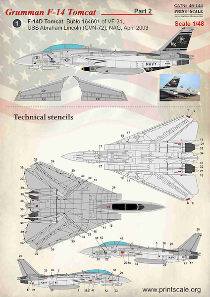 Grumman F14D Tomcat (VF41 US Navy) PRS48-144