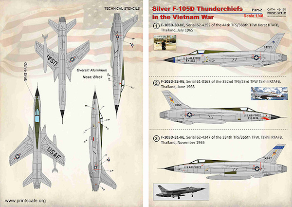 Silver F105D Thunderchiefs in the Vietnam War Part 2 PRS48-151