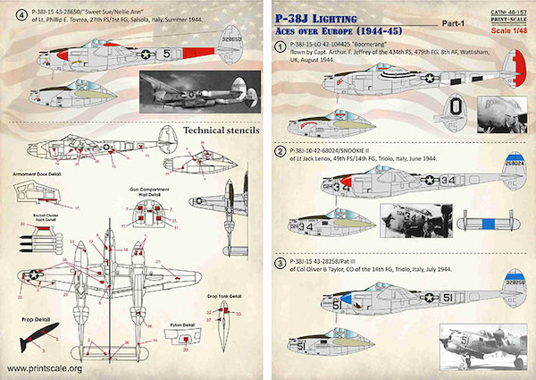 P38J Lightning Aces over europe (1944-1945) Part 1  PRS48-157
