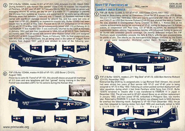 Navy F9F Panthers in Combat over Korea Part 2 PRS48-160