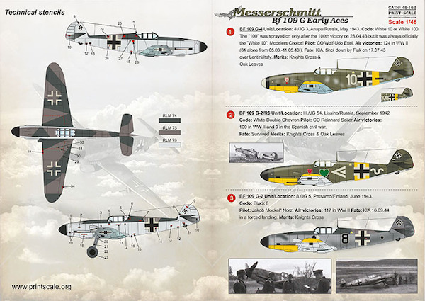 Messrschmitt BF109G early Aces  PRS48-162